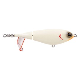 Berkley Choppo Topwater Fishing Lure, Bone, Size 120, Cupped Propeller Tail for Balance of Sound and Spray, Equipped with Sharp Fusion19™ Hook