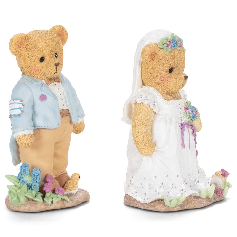 Roman 12926 Cherished Teddies Theo and Olivia Wedding Couple Figure,