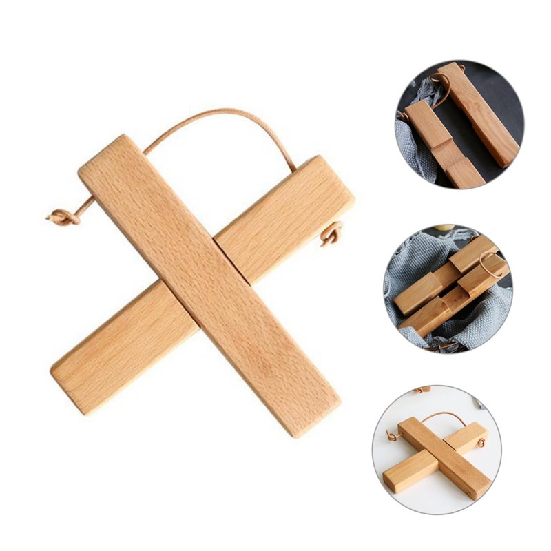 CIYODO Wooden Pot Stand Trivet Heat Resistant Wooden Mat for