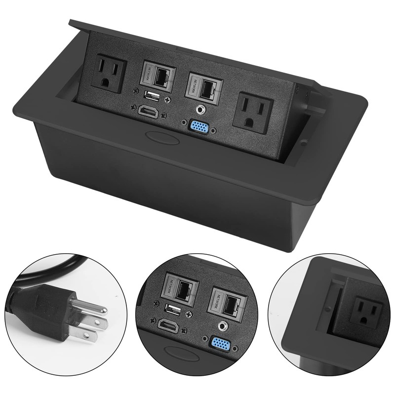Table Pop up Power Strip Box Desktop Pop Up Outlet