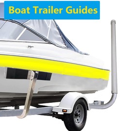 Boat Trailer Guides 20 inch Aluminium Alloy Square Tube Kit,2PCS 316 Stainless Steel Trailer Guide Poles, 20 Inch Aluminium Alloy Guide with high-Grade Rubber Crash Pads,Heavy Duty Roller Guide