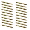SQXBK 20PCS M6x40mm Gold Double Head Plum Point Tail Screw
