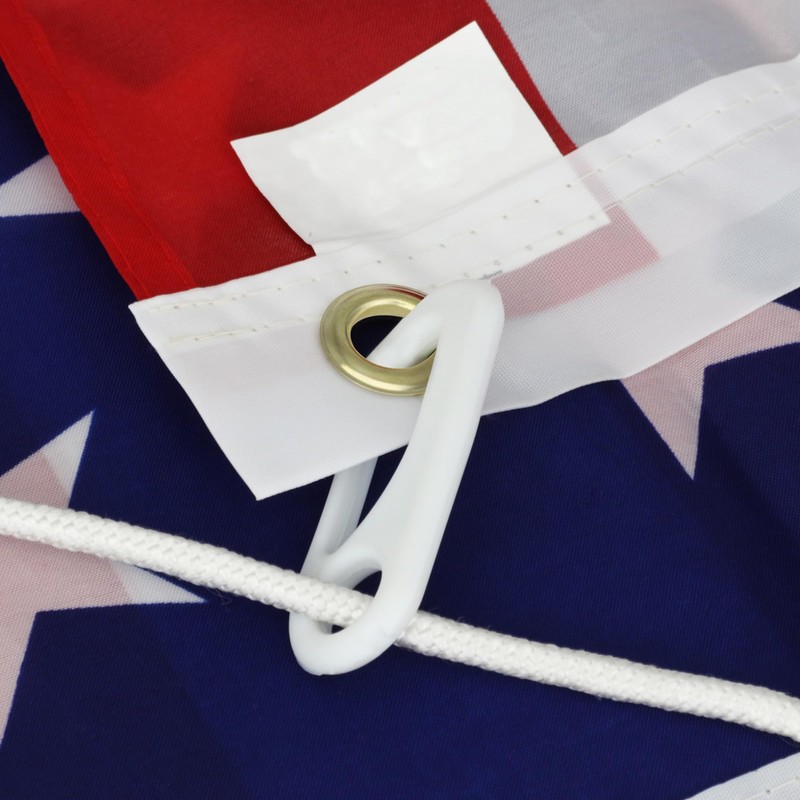 DHER Pack of 20 Flagpole Hooks, Nylon Flagpole Clips, Flagpole,