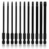 Long Torx Bit Set 100mm, 11pcs Magnetic Screwdriver Bits Set,