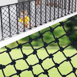 Rope Net Stair Safety Net for Balcony Safety Net for Kids Playground Protection Rope Netting Safety Netting for Railings Indoor Outdoor Decor Net Black(4mm,2X6m)