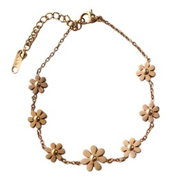 Brilliet Women's Bracelet, Stainless Steel, Gold, Accessory, Gift, Cute, Stylish, Floral Pattern, Stainless Steel Metal, na