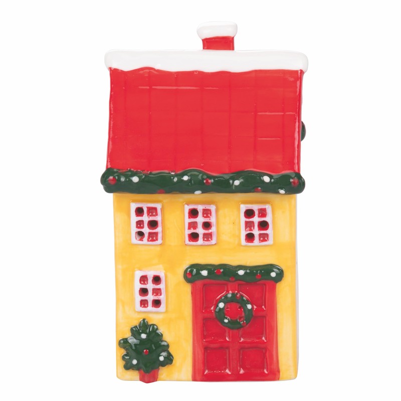 LED-Haus aus Keramik, Höhe 15 cm, Xmas