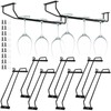Yetene 9 Pack 14 Inch Black Wine Glass Rack Hanging