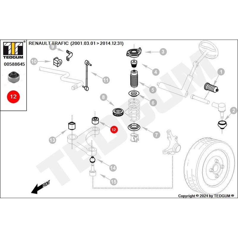 TEDGUM 00588645 Front Lower Control Arm Bushing