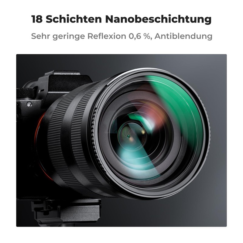 K&F Concept K-Series UV Filter 82 mm with Lens Cap,