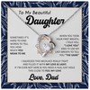 Christmas Gifts for Daughter - To My Daughter Necklace from