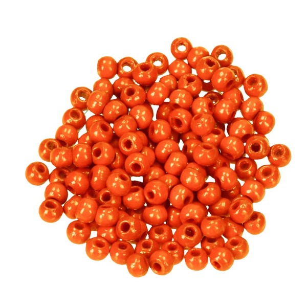 Efco 1401216 14 mm 18-Piece Wooden Beads Hole, Orange