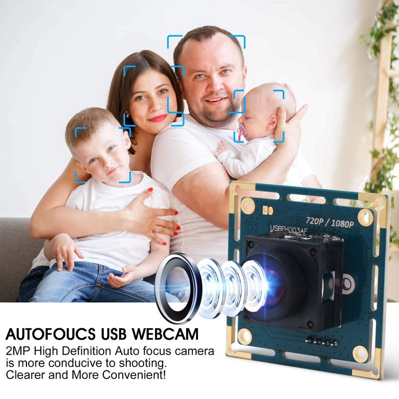 ELP Autofocus Camera, 2MP Full HD USB Camera Module, Ultra