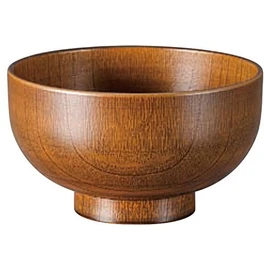 Fukui Craft Bowl 5-171-2 Heat Resistant Wood-Style Soup Bowl Brush Brown 4.1 x 2.4 inches (10.6 x 6.2 cm), Heat Resistant ABS Resin 5-171-2