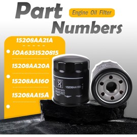 15208AA21A Engine Oil Filter Compatible with 2011-2025 Subaru Outback Legacy Impreza Forester XV Crosstrek Ascent Replace# 15208AA160 15208AA20A (6 Pack)