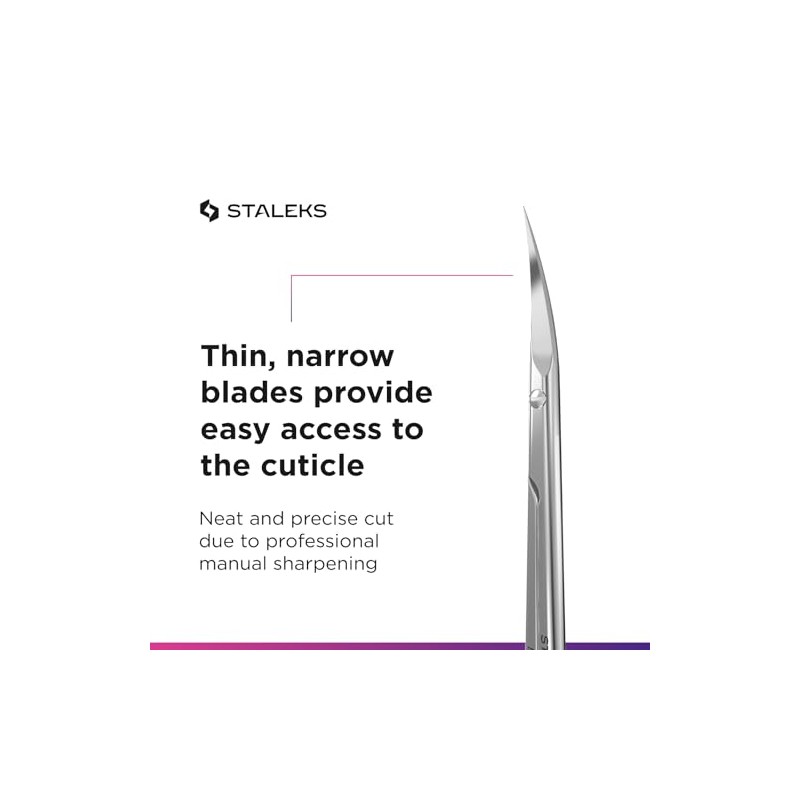 STALEKS Pro Expert SE-50/3 - Tijeras profesionales para cutículas (longitud