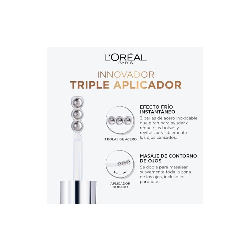 L'Oreal Paris Glycolic Bright Sérum de Ojos Anti Manchas, Ácido