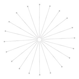 PandaHall 100 Stück Messing-Augennadeln Kopfnadeln Kugelkopfnadeln Ergebnisse Offene Augennadel für Ohrring Anhänger Schmuckherstellung Silber