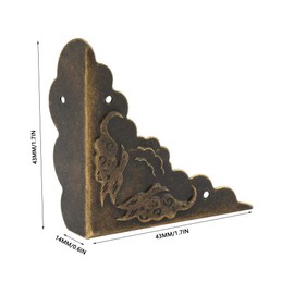 12pcs Corner Protector Vintage Bronze Iron Decorative Feet Brass Corner Trim Protector Corner Bronze Edge Protector for Wooden Box Edge