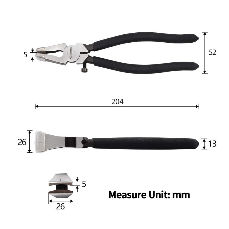 SPEEDWOX Glass Running Pliers With Curved Jaws - Professional Glass