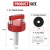 Racewill 8PCS Red Hard Top Quick Removal Fastener Thumb Screws