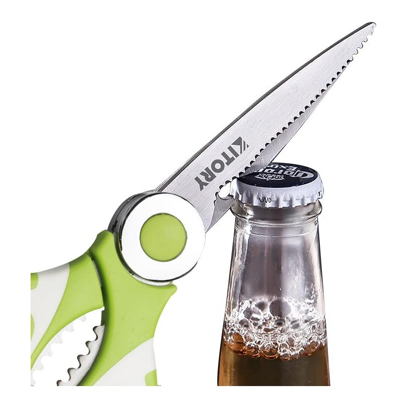 Kitchen Scissors 21 cm, Universal Scissors with Blade Cover, Sharp