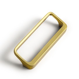 Goo-Ki Brushed Gold Cabinet pulls with 3''(76mm) Hole Center,Modern Zinc Alloy Finger Pulls for Drawer,Wardrobe,Cupboard,6 Pack