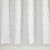 White Boho Tufted Floral Shower Curtain 72 x 72 Inches,