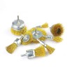 Wire Wheel Cup Brush Drill Bit Set of 9 Brass