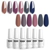 Vishine Fall-Winter Gel Nail Polish Set - 6 Colors Grey