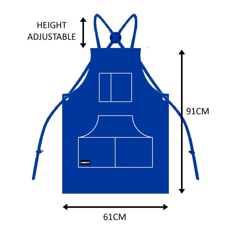 DIMWELD Leather Welding Apron With 6 pockets for men. Heavy