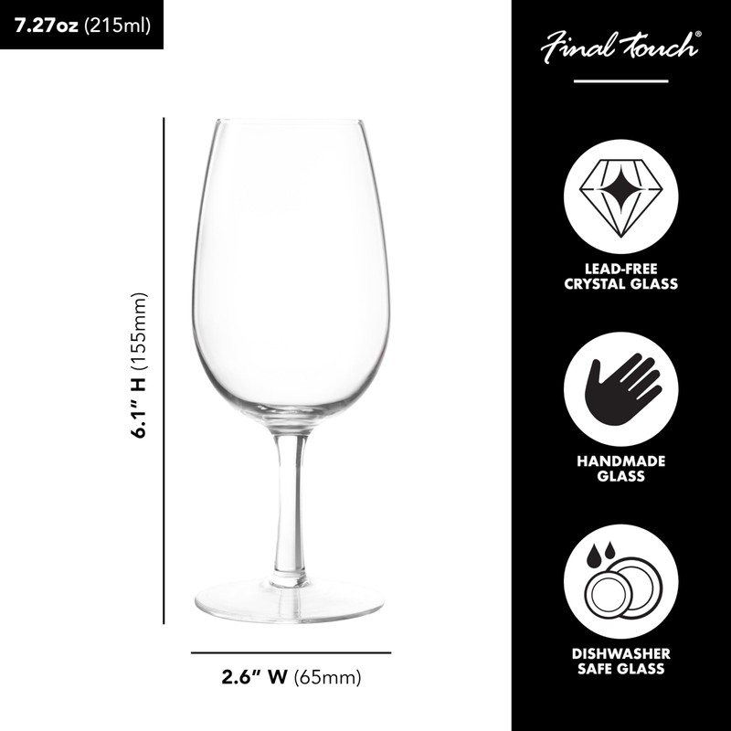 Final Touch ISO INAO Wine Tasting Glasses Set of 6