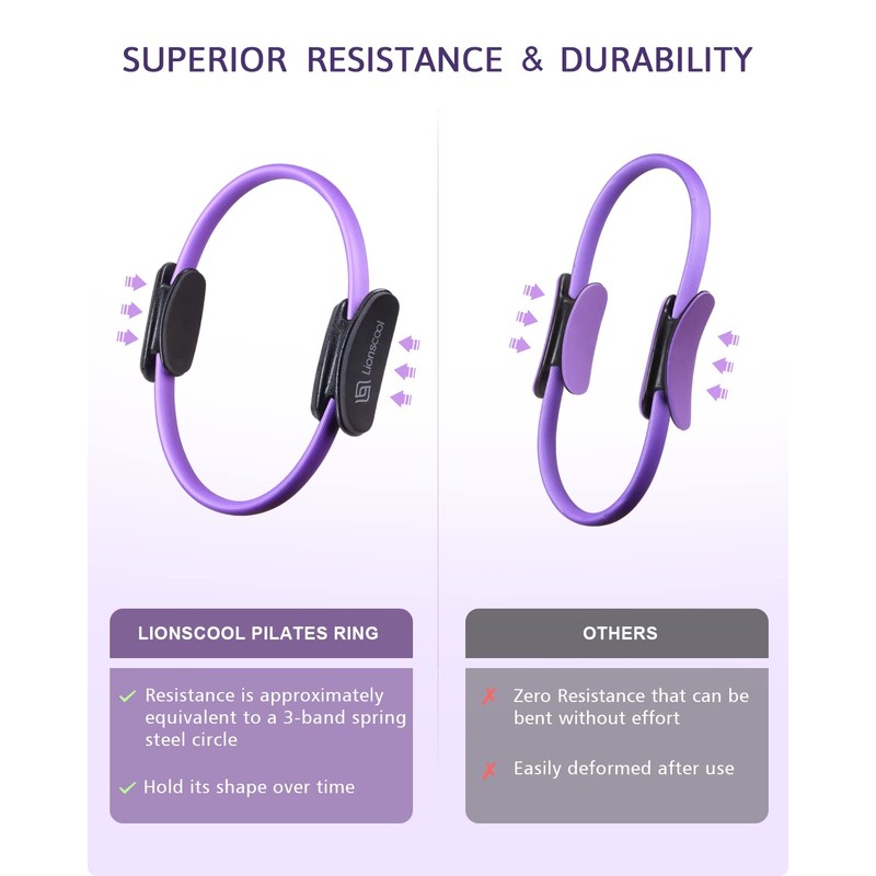LIONSCOOL Pilates Ring Set (Purple)