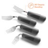 Special Supplies Adaptive Utensils (4-Piece Kitchen Set) Weighted, Non-Slip Handles