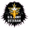 Army Veteran Eagle Head Decal (12")
