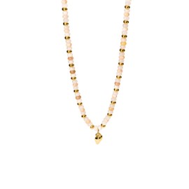Purelei® Seafoam Necklace - Elegant Pearl Necklace with Shell Pendant Made of Stainless Steel in Gold, Silver or Rose Gold - 40-45 cm - Quartzite Jade & Stainless Steel - Summer Design, Stainless