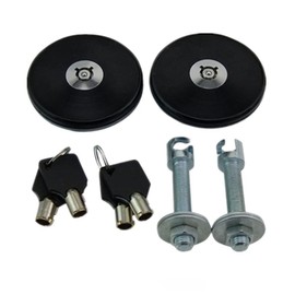 Kashaipu Juego de 2 pasadores de bloqueo de capó de fibra de carbono JDM universales para cubierta de motor de coches (negro)