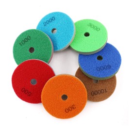 4 Inch Diamond Sponge Fiber Polishing Pads 7-Pcs/Lot for Granite Marble Artificial Stone Polishing Cleaning by YDROWN (4 Inch)