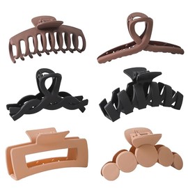 Eternalcart Pack of 6 Large Hair Claw Clips for Women, Hair Clips, Modern Hair Styling Clips, Hair Clips, Hair Clips for Thick & Thin Hair