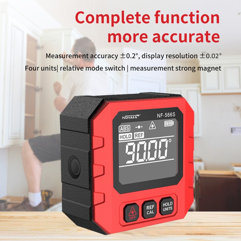 4*90° Portable Digital Inclinometer Backlight Digital Protractor Slope Meter Digital