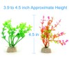 COMSUN 10 Pack Artificial Aquarium Plants, Small Size 4 to