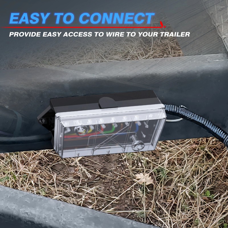 MICTUNING 12v 7 Way RV Wiring Trailer Junction Box 7