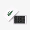 Lacoste Tarjetero de piel con monograma The Blend para hombre,