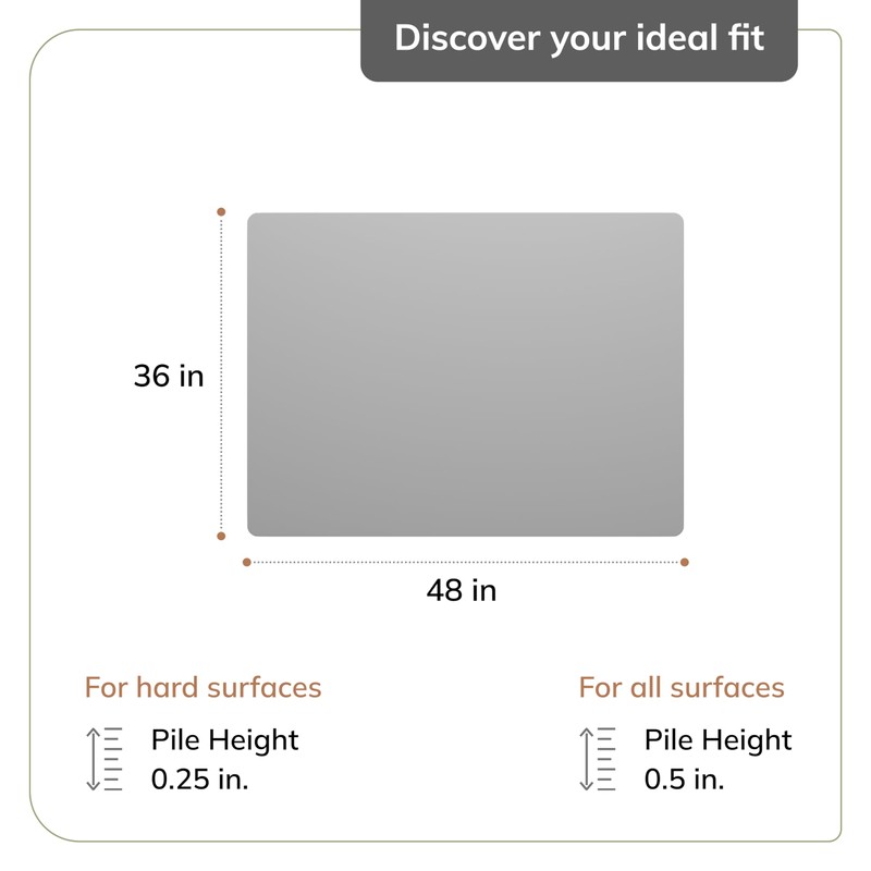 Anji Mountain Rug'd Chairmat - Anti-Slip Design Office Desk Accessories,