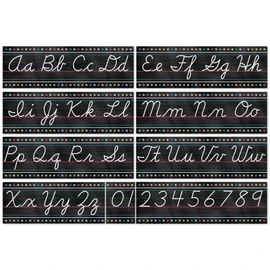 Teacher Created Resources Chalkboard Brights Cursive Writing Bulletin Board Set (TCR5858)