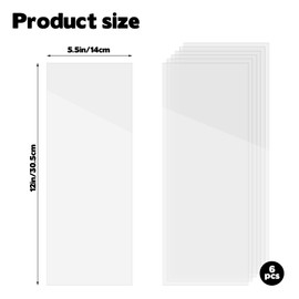 PET Vent Covers with Clear Adhesive, 6 Pack 5.5" x 12" Clear Adhesive Vent Cover Fits on Wood, Plastic, Iron, Aluminum Vents for Floor RV Wall Ceiling and Air Registers