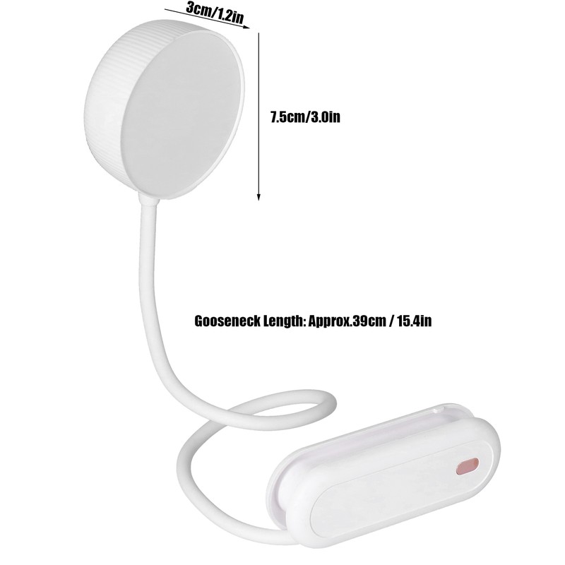 LED Desk Lamp with Gooseneck Night Light 3 Color Stepless