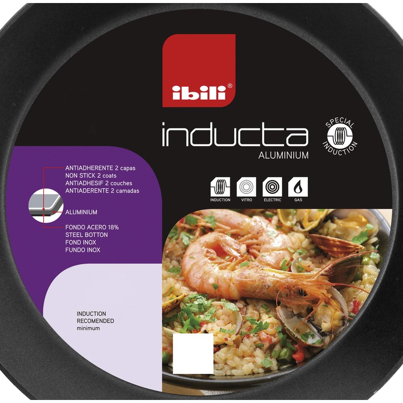 IBILI Non-Stick Cast Aluminum Paella Pan Skillet Suitable for All