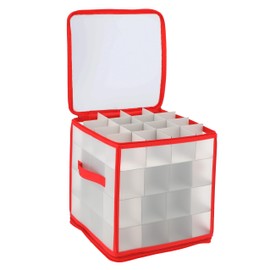 MIJOMA Storage Box Sorting Box Christmas Bag for Christmas Tree Baubles Christmas Decorations (30 x 30 x 30 cm - for 64 Pieces)