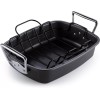 Cook N Home Nonstick Roasting Pan Bakeware Roaster with Rack,